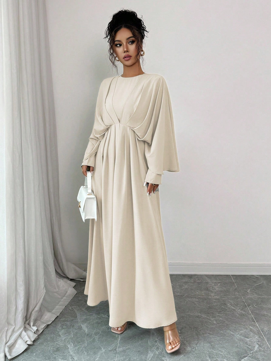Rochie maxi SHEIN, crem