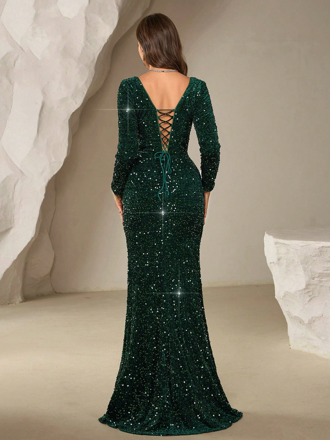 Rochie de ocazie SHEIN, verde