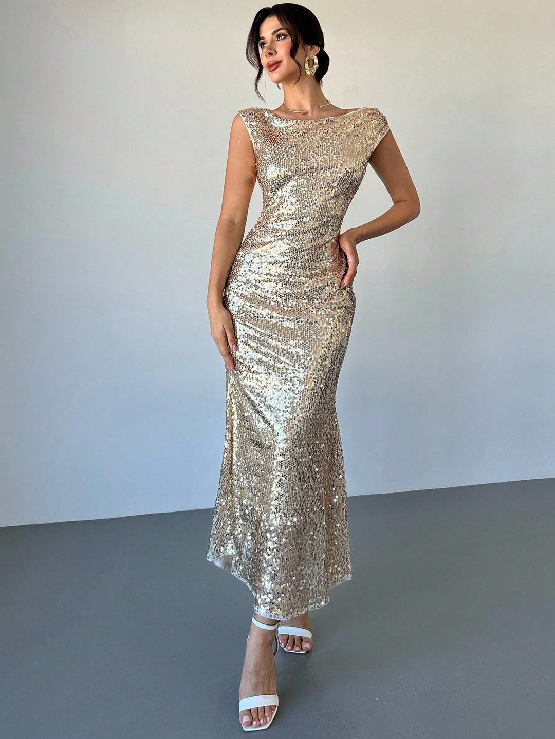 Rochie maxi SHEIN, portocaliu