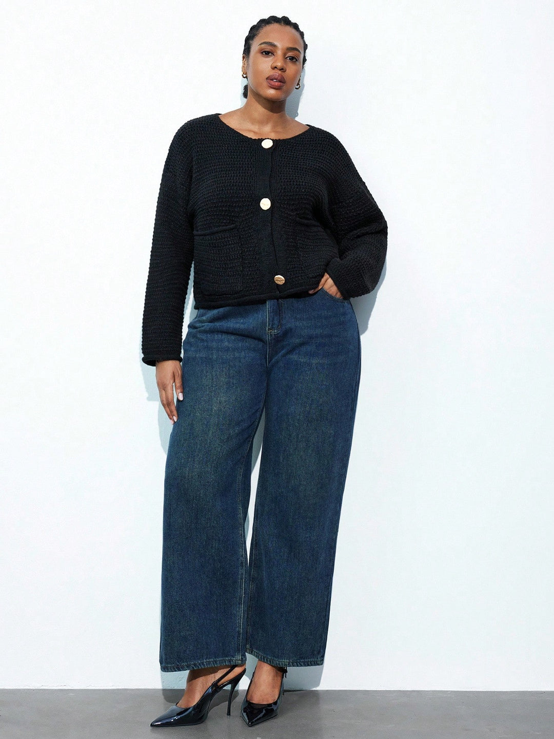 Cardigan SHEIN, negru