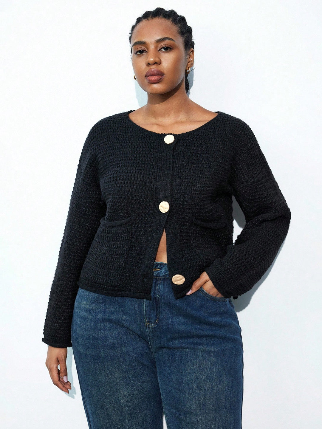 Cardigan SHEIN, negru