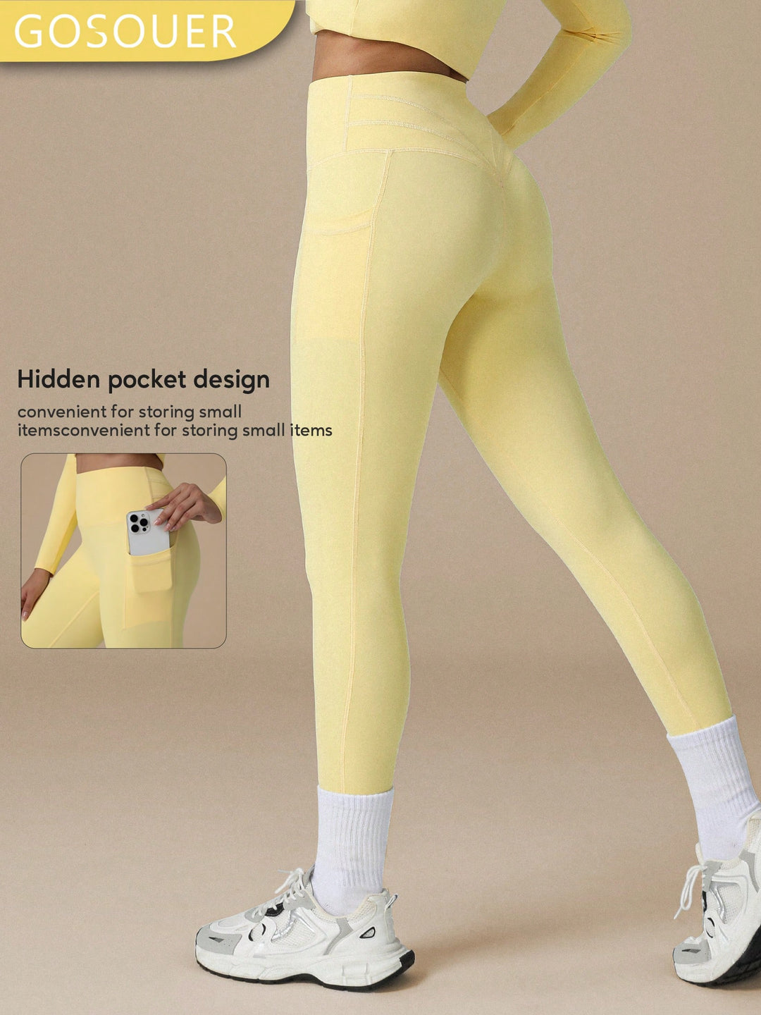Leggings SHEIN, sárga