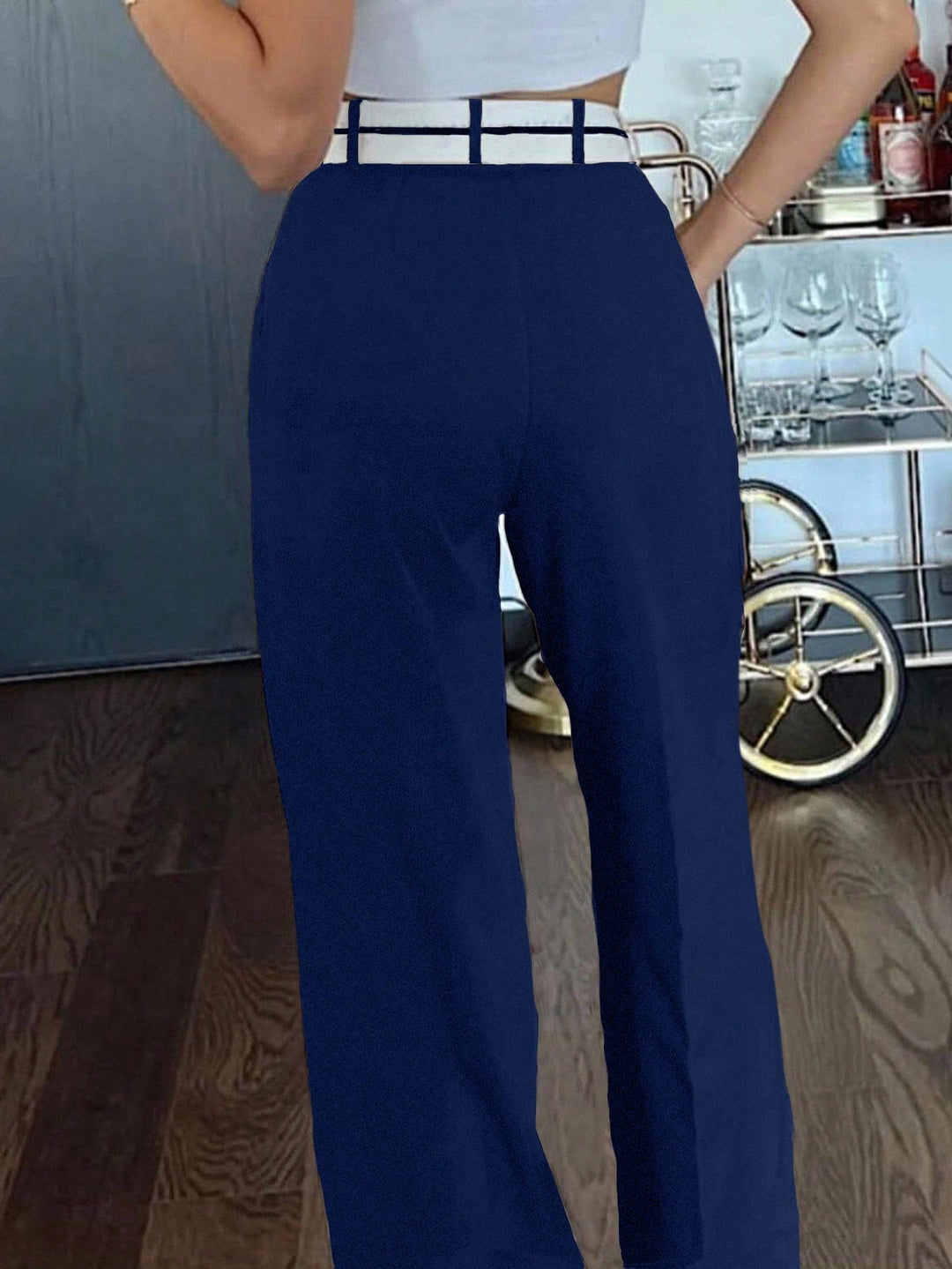 Pantalon SHEIN, albastru