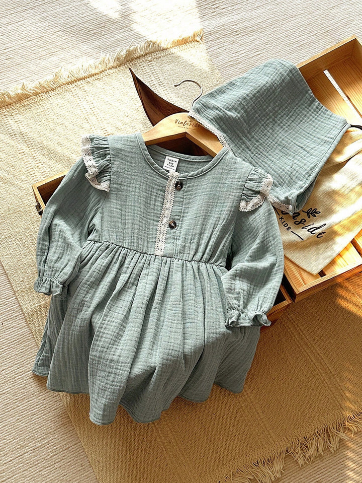 Set rochie și căciulă SHEIN, albastru