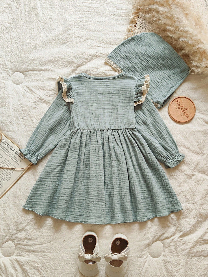 Set rochie și căciulă SHEIN, albastru