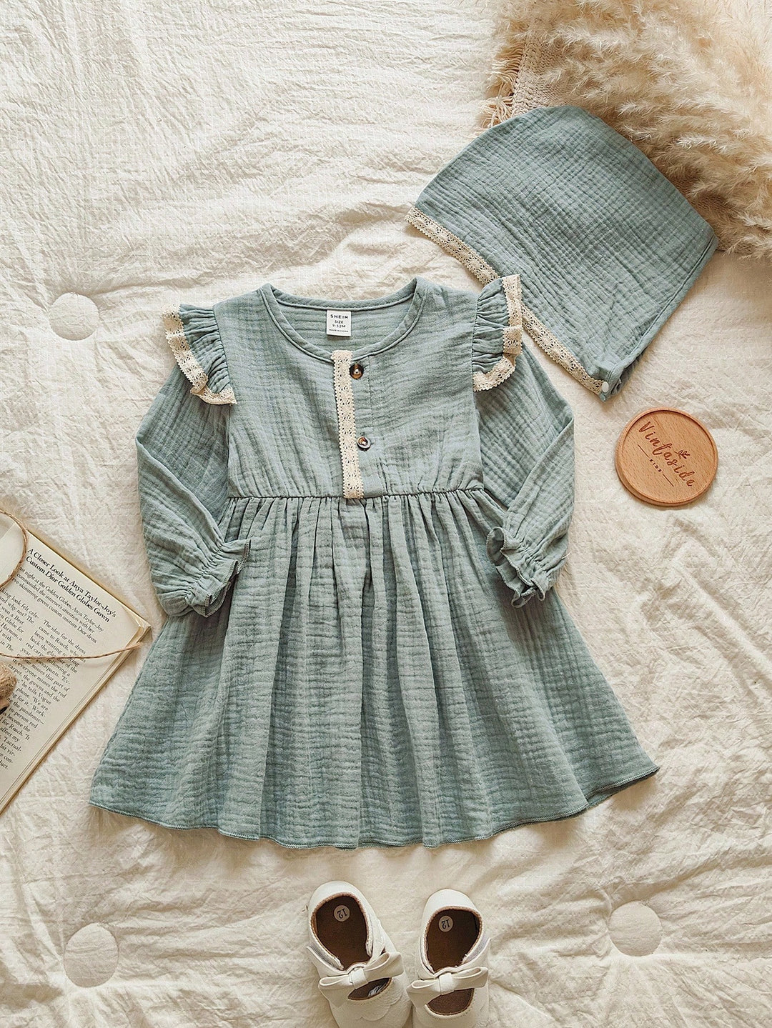 Set rochie și căciulă SHEIN, albastru