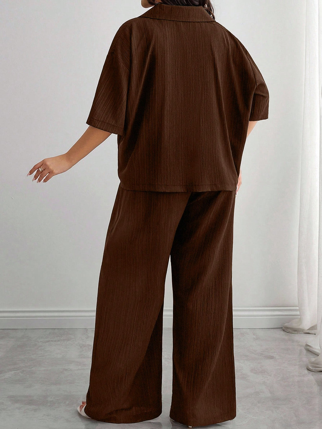 Shein Curve szett, barna