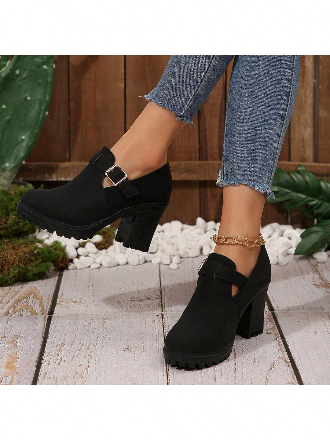 Pantofi Cu Toc Shein, Negru
