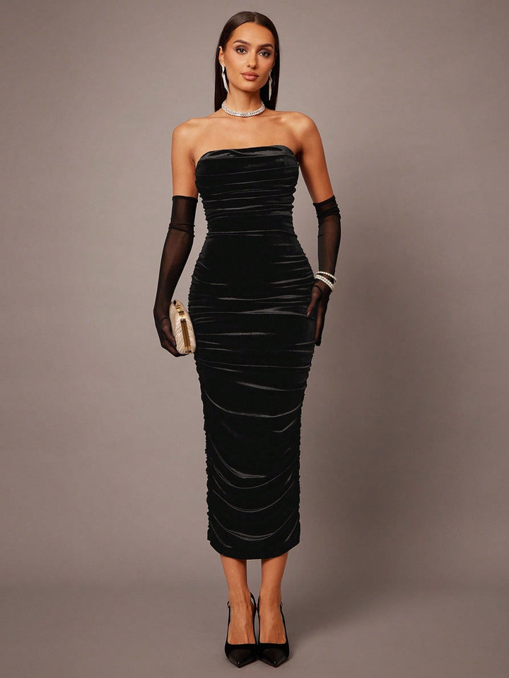 SHEIN maxi ruha, fekete