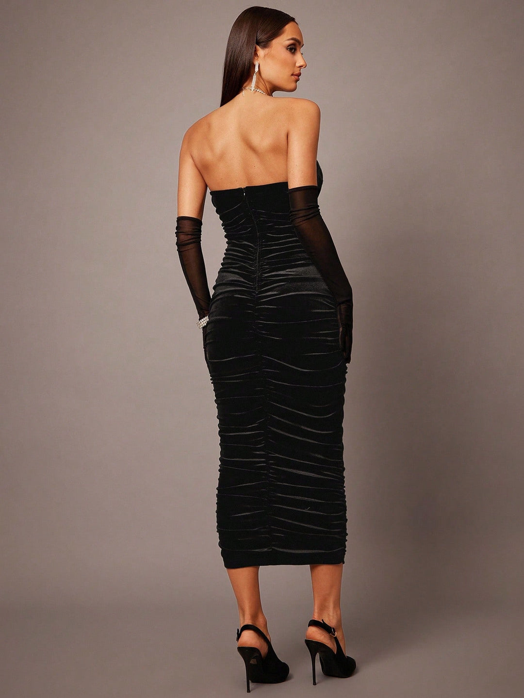 SHEIN maxi ruha, fekete