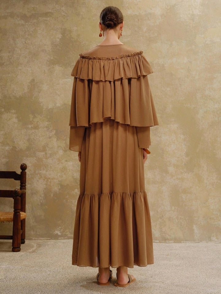 Rochie maxi SHEIN, kaki