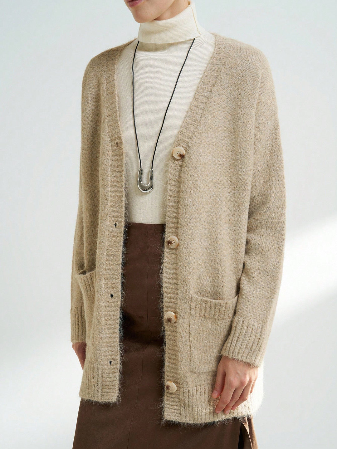 Cardigan SHEIN, kaki