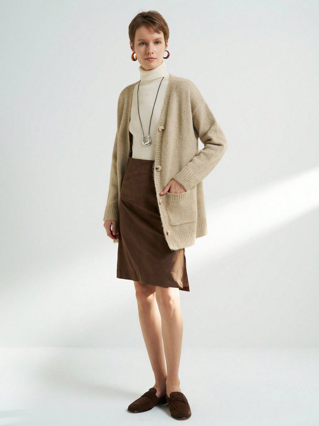 Cardigan SHEIN, kaki