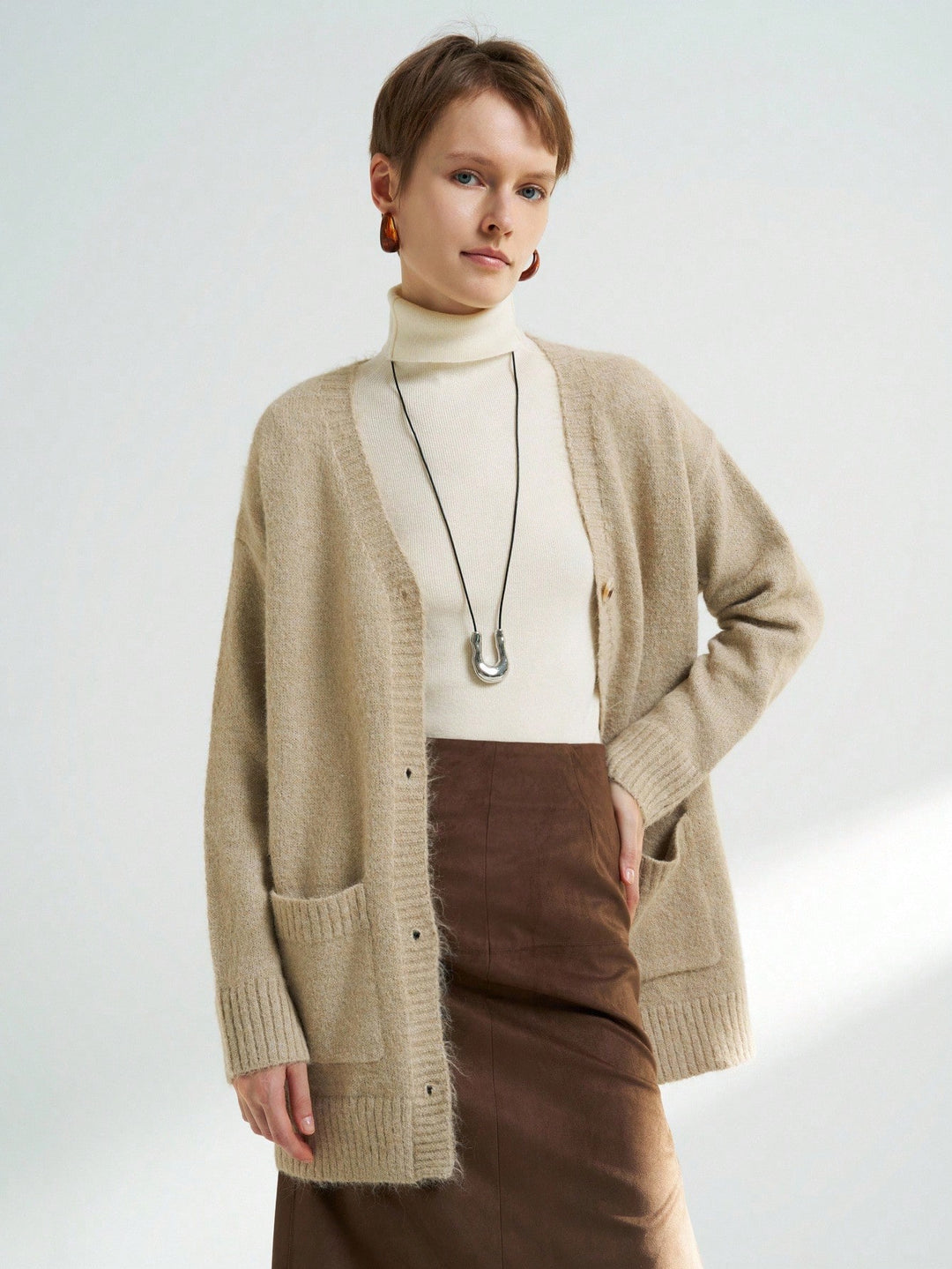 Cardigan SHEIN, kaki