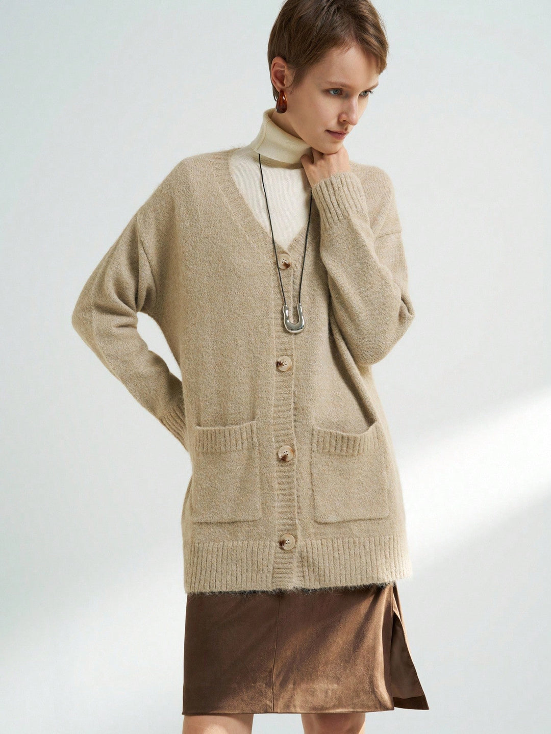 Cardigan SHEIN, kaki