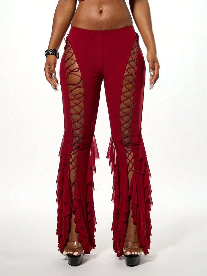 Pantaloni SHEIN, vișiniu