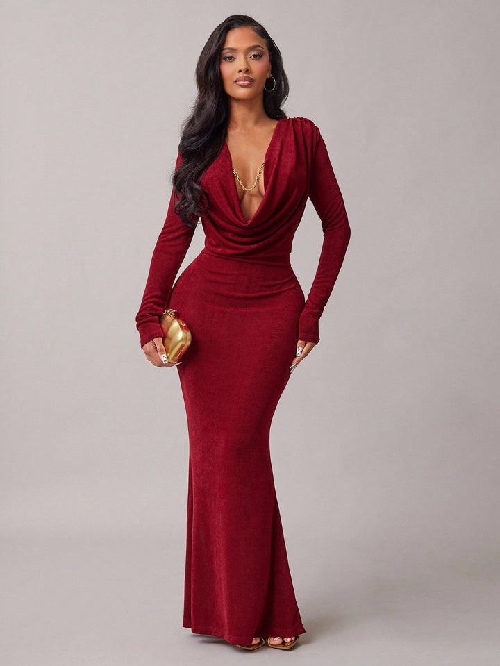 Rochie maxi SHEIN, vișiniu