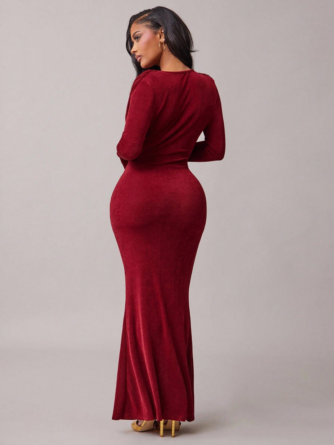 Rochie maxi SHEIN, vișiniu