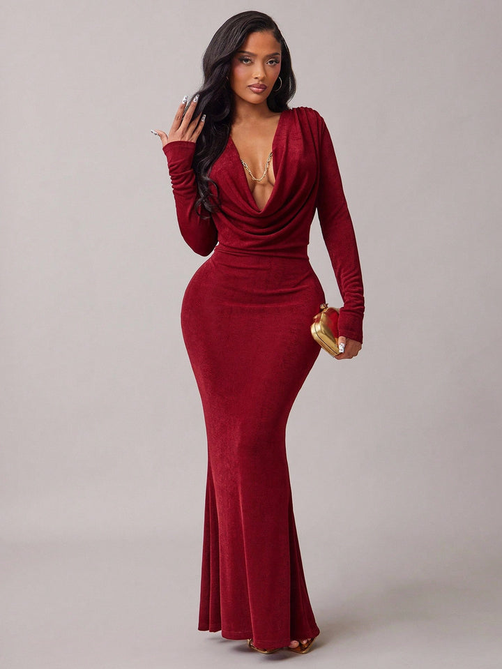 Rochie maxi SHEIN, vișiniu