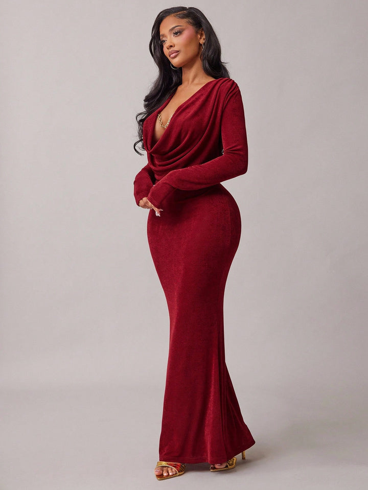 Rochie maxi SHEIN, vișiniu