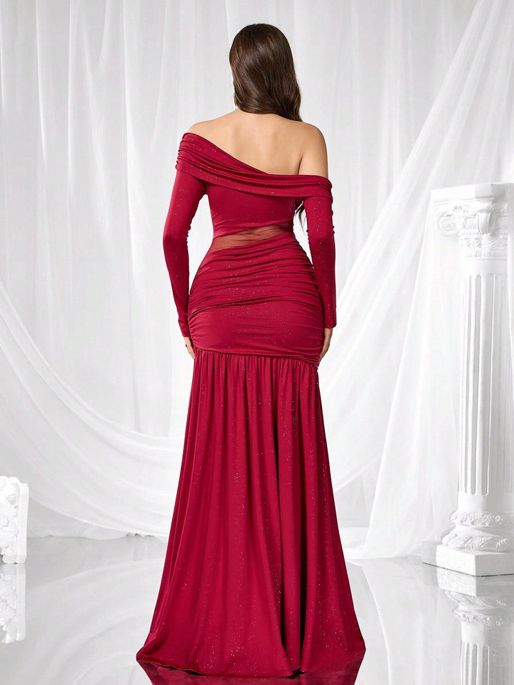 Rochie de ocazie SHEIN, vișiniu
