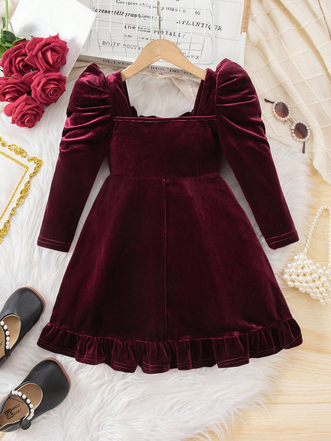 Rochie tricotată SHEIN, vișiniu