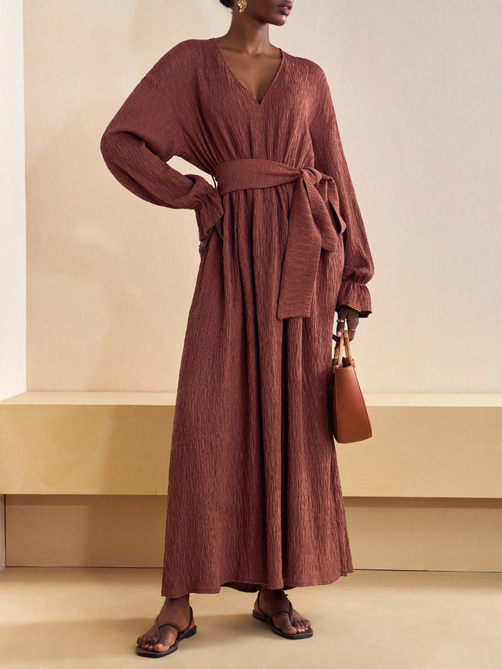 Rochie maxi SHEIN, maro