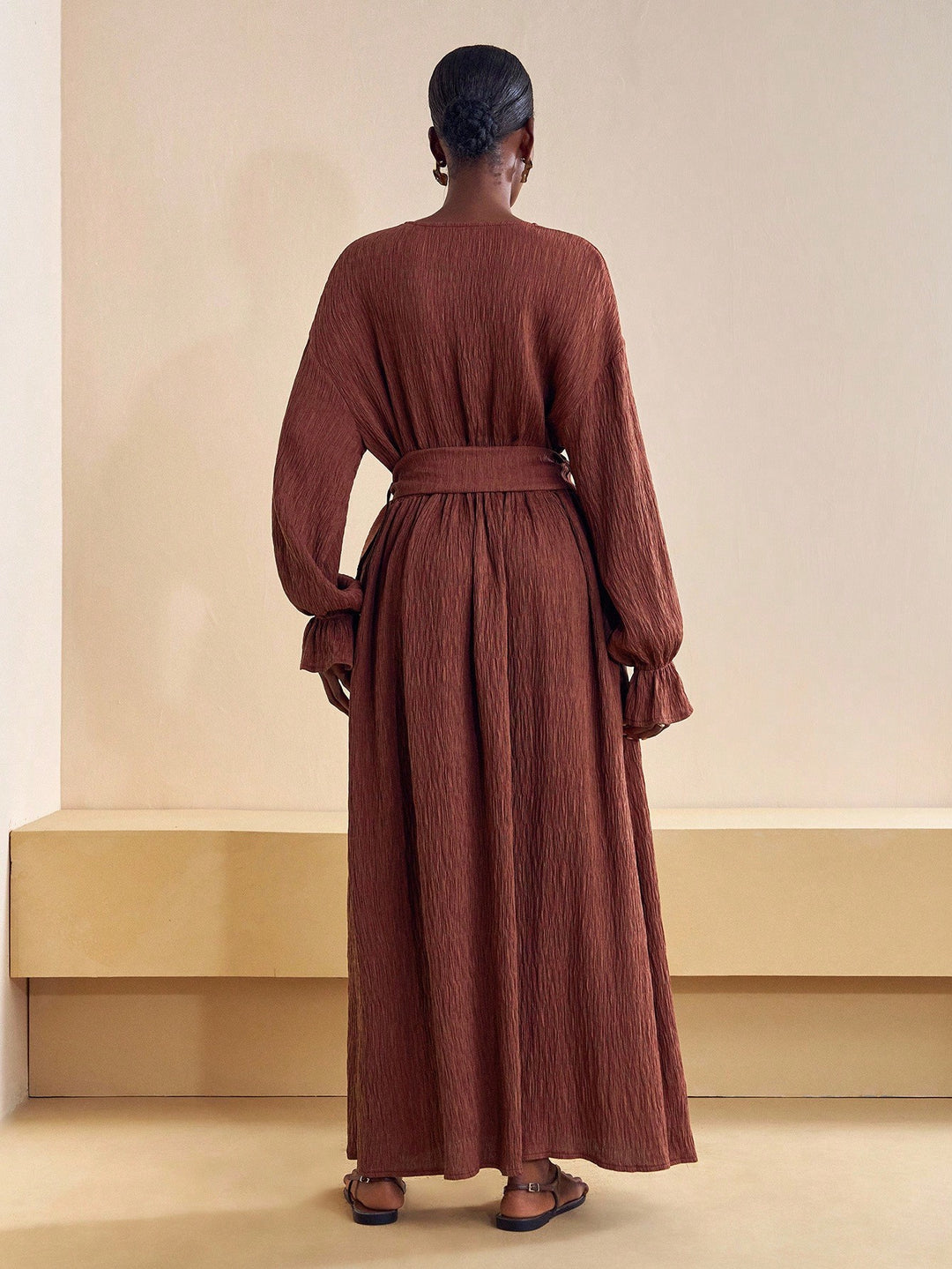 Rochie maxi SHEIN, maro