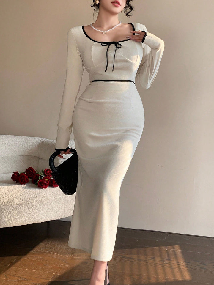 Rochie midi SHEIN,crem