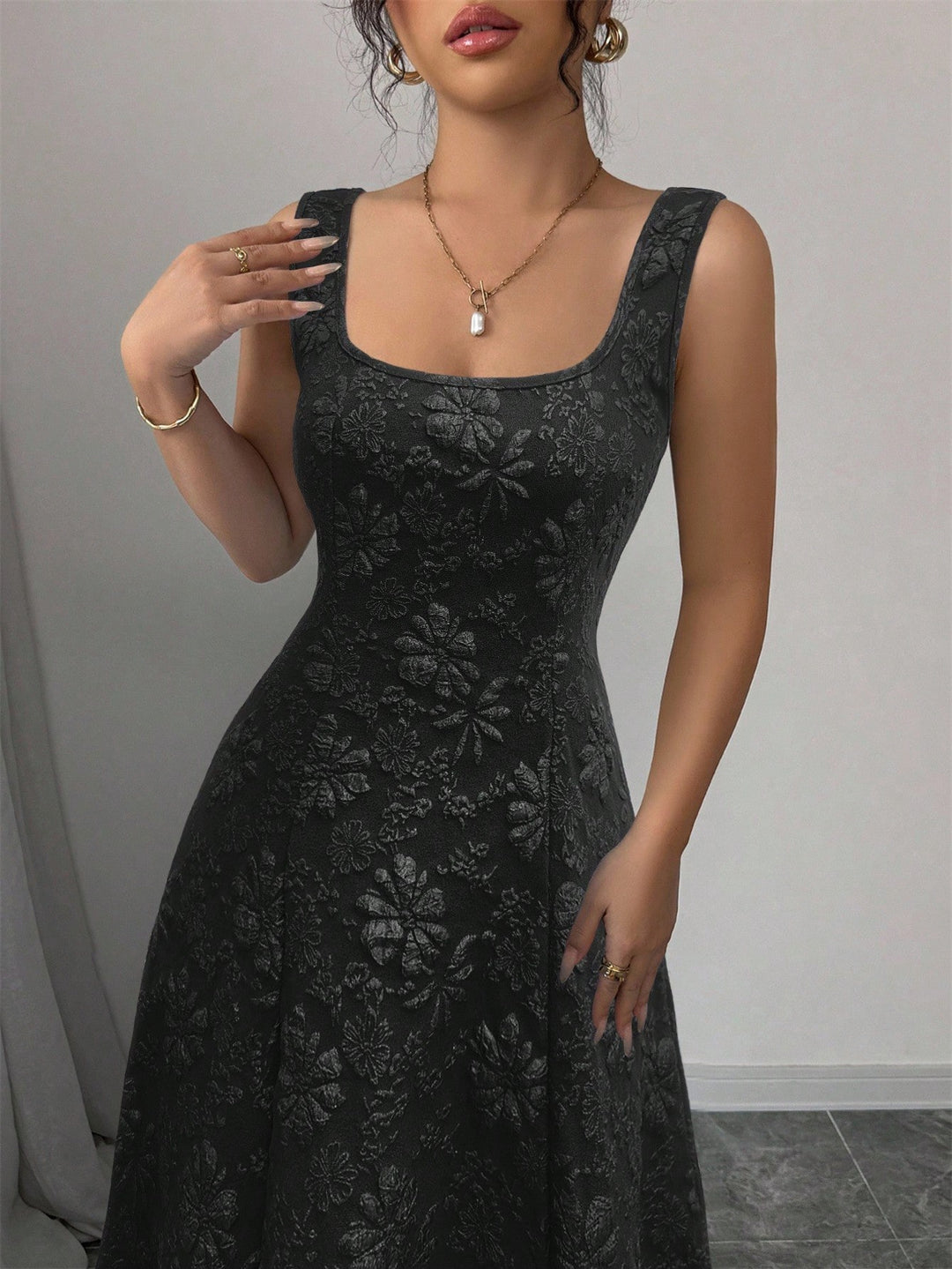 Rochie midi SHEIN, negru