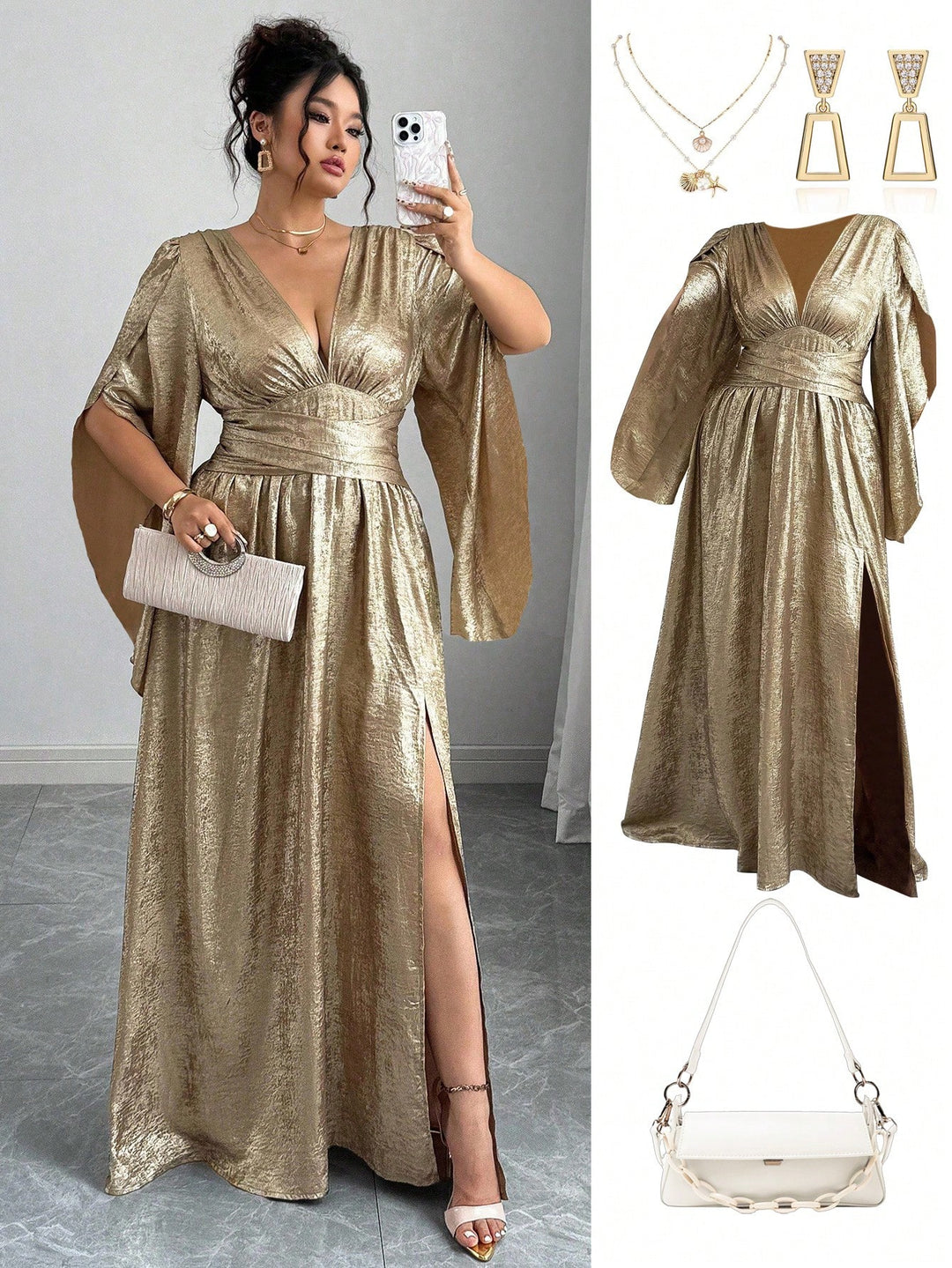 Rochie SHEIN, auriu