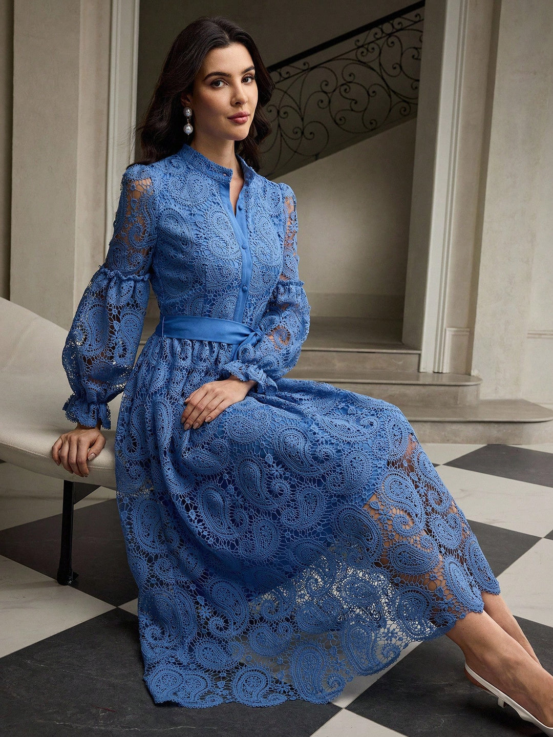 Rochie midi SHEIN, albastru
