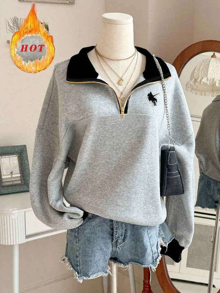SHEIN kapucnis pulóver, szürke