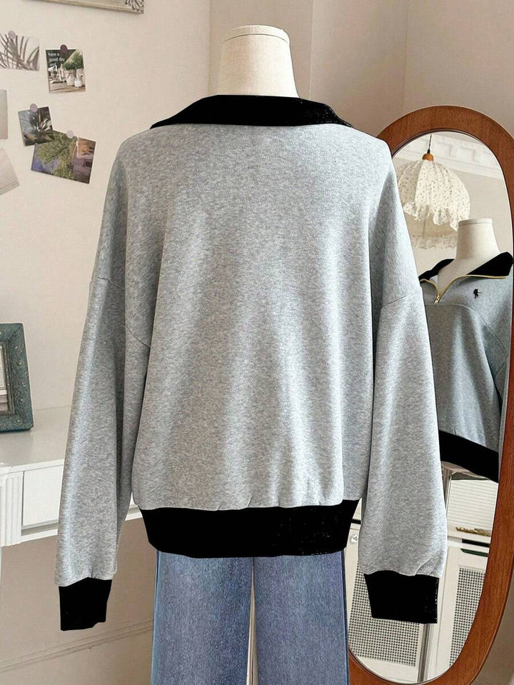 SHEIN kapucnis pulóver, szürke