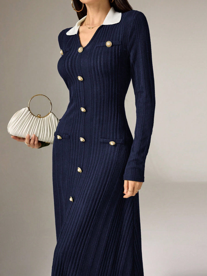 Rochie midi SHEIN, albastru