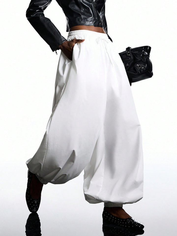Pantaloni SHEIN, alb