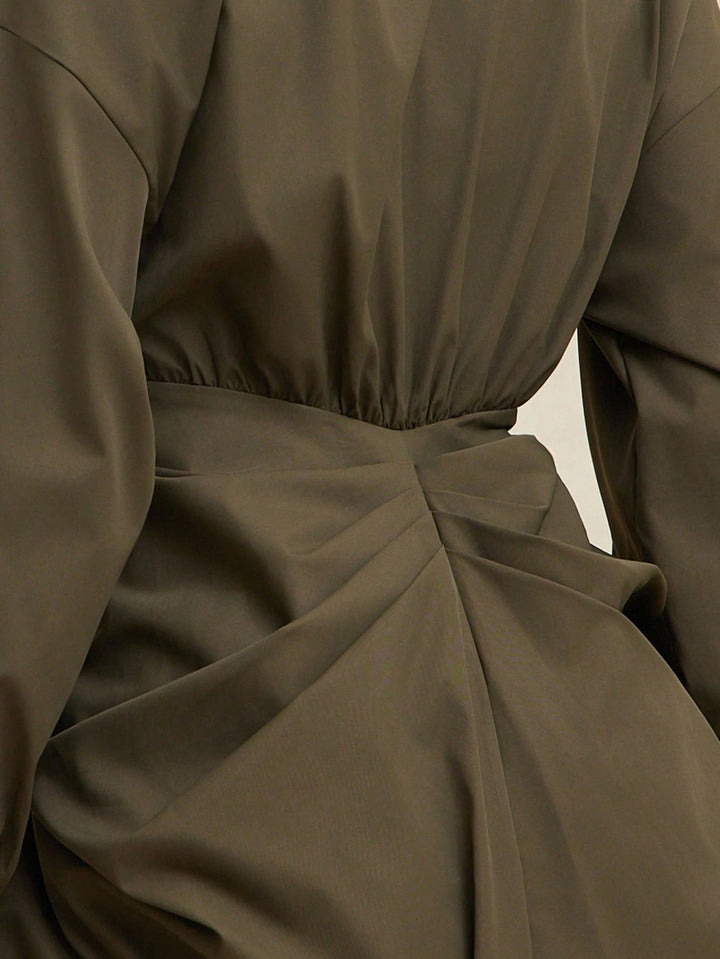 SHEIN midi ruha, khaki