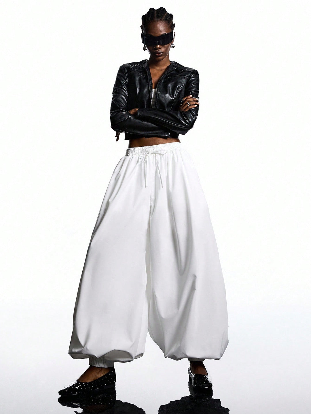 Pantaloni SHEIN, alb