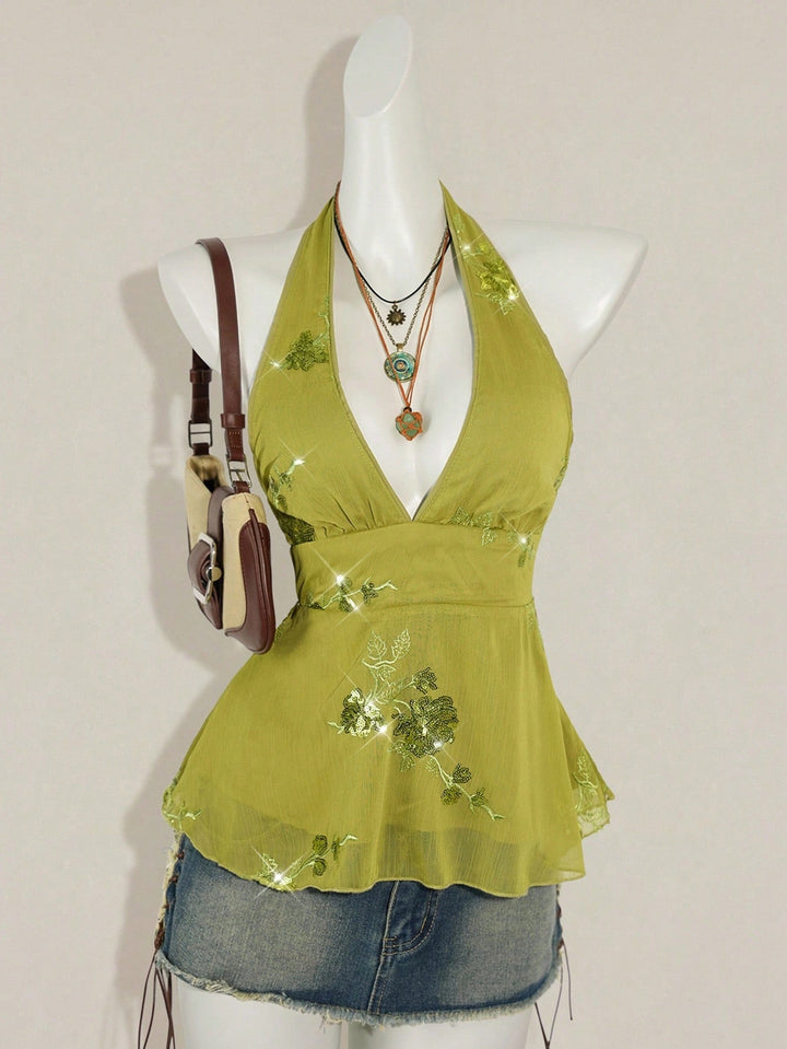 Top SHEIN, verde