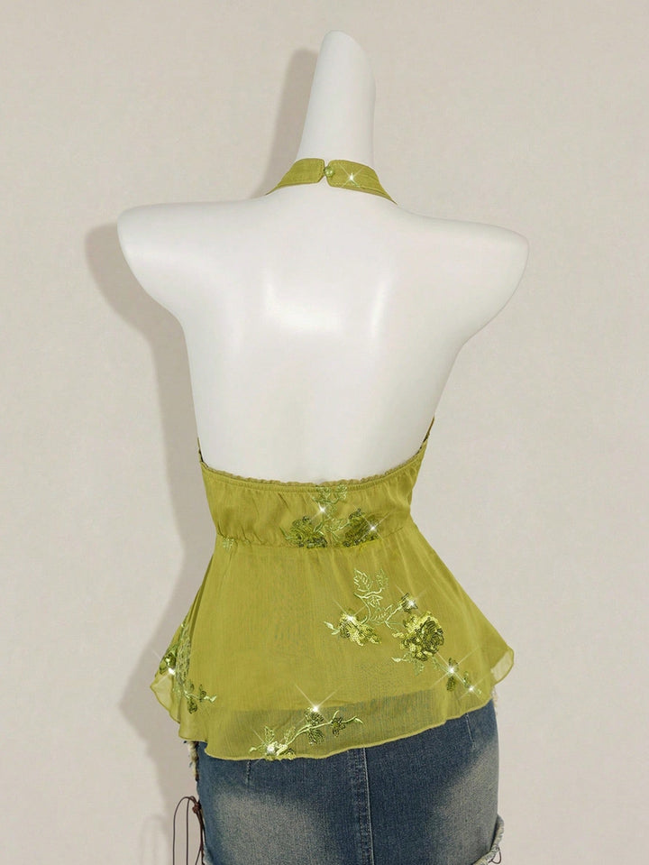 Top SHEIN, verde