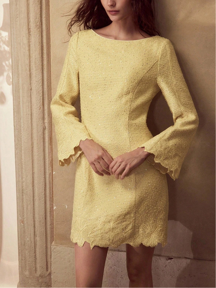 SHEIN mini ruha, sárga