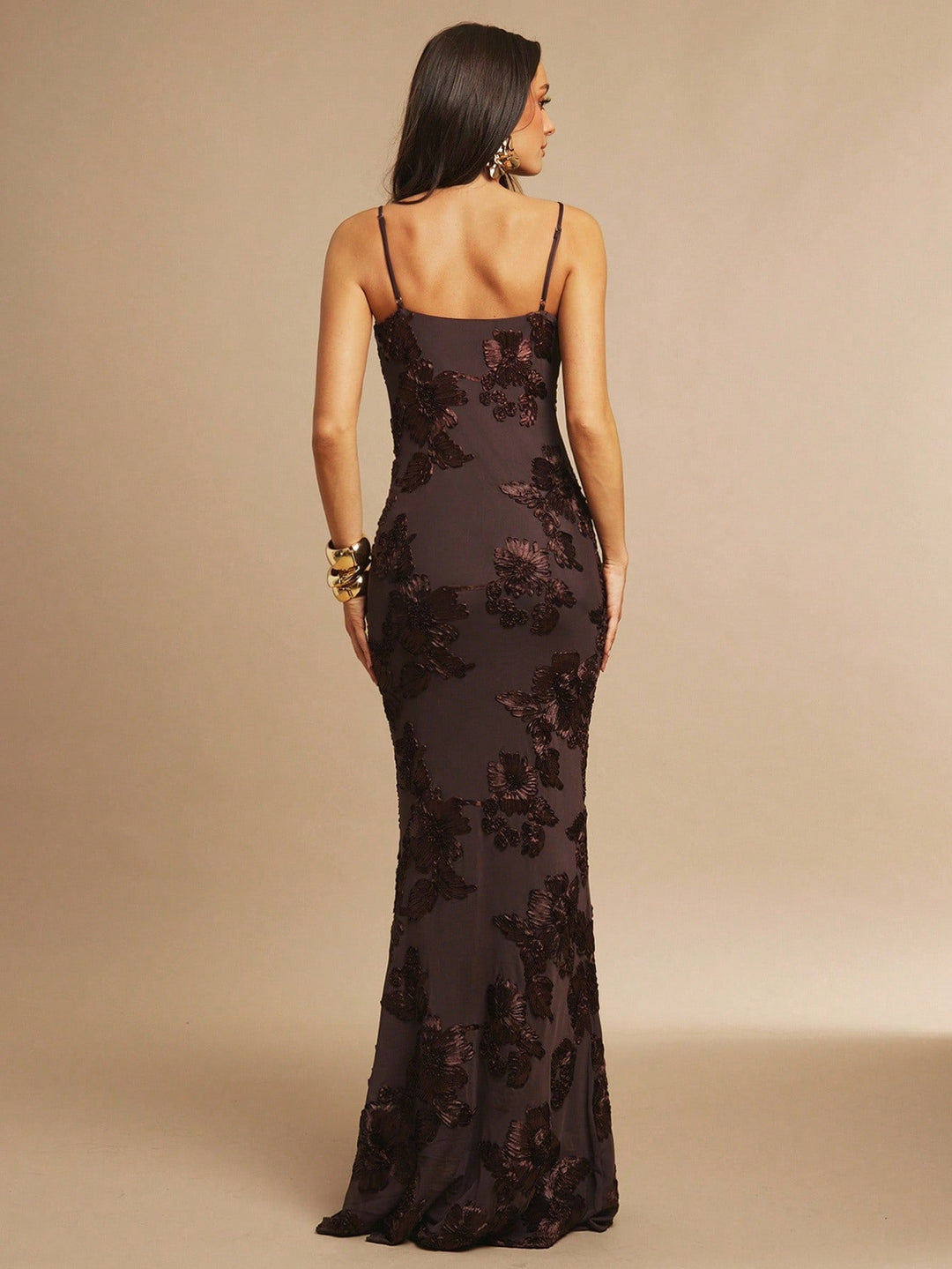 Rochie maxi SHEIN, maro