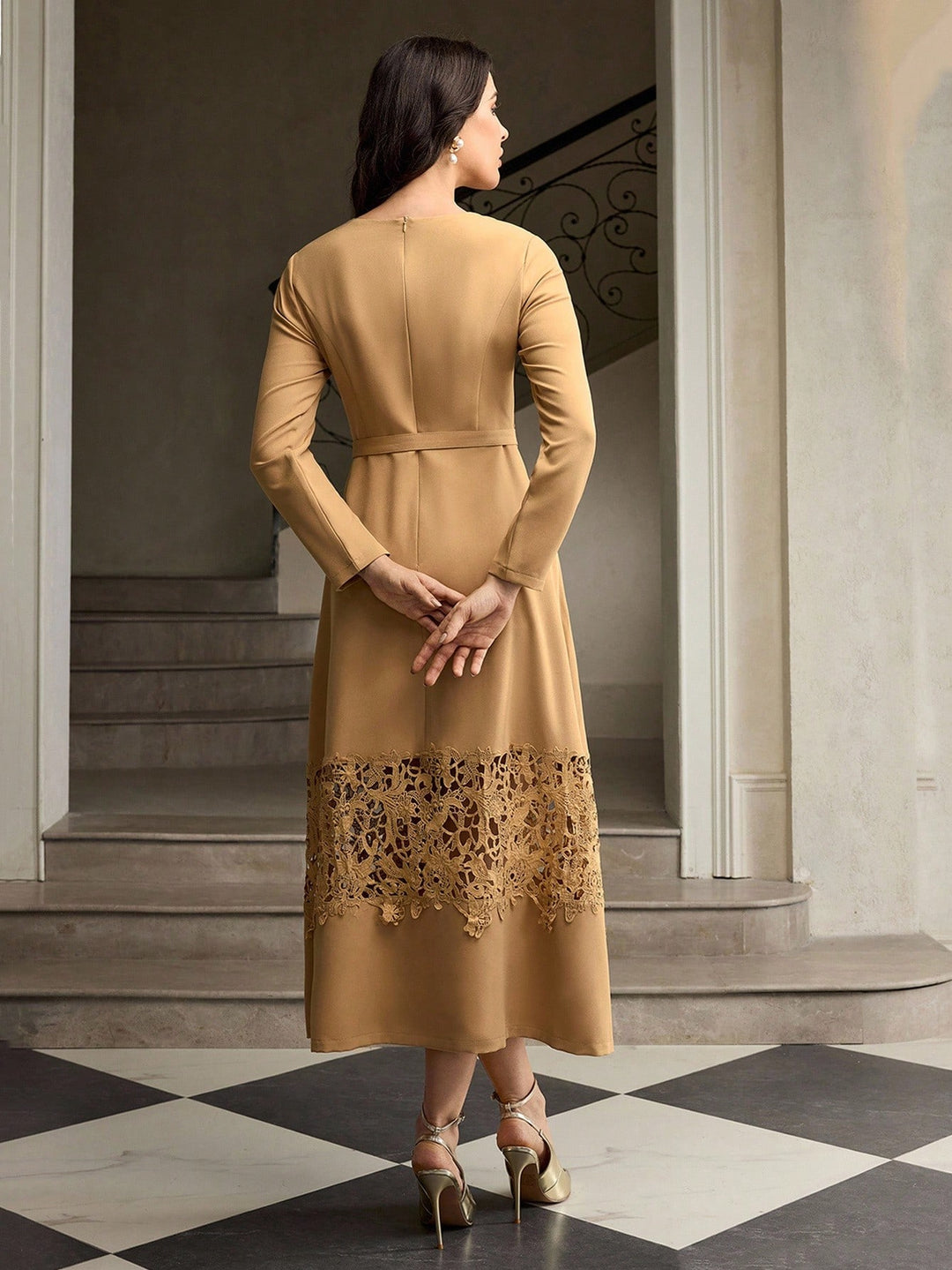 Rochie midi SHEIN, kaki