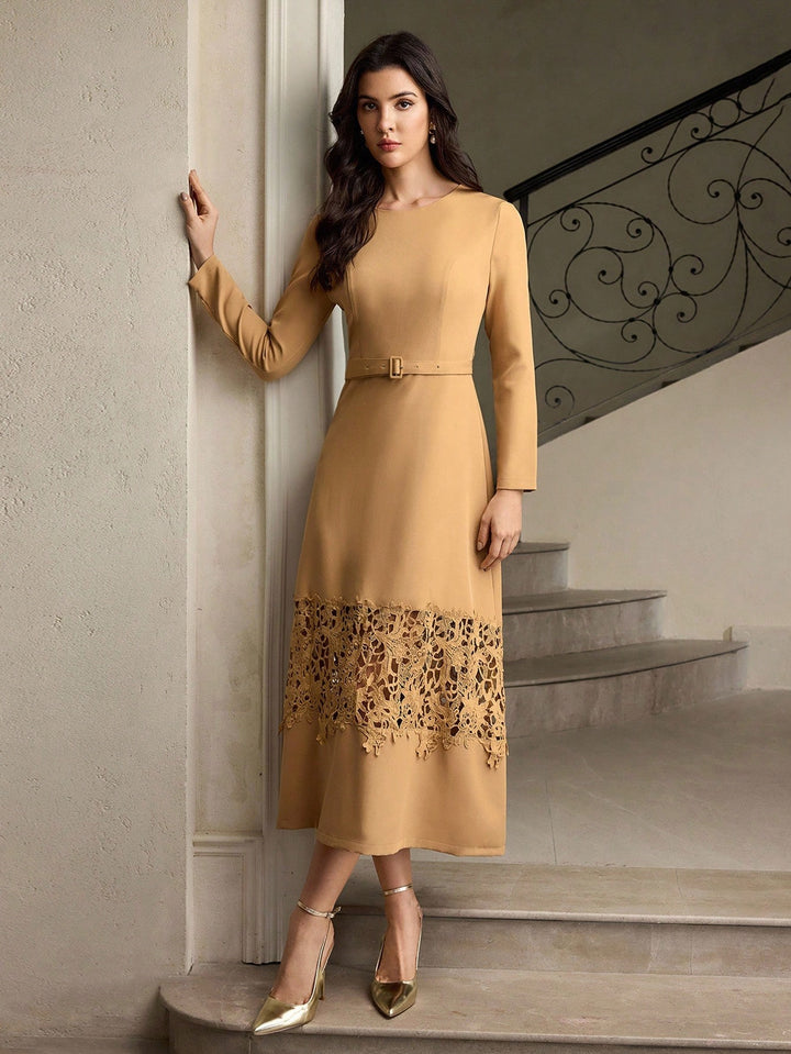 Rochie midi SHEIN, kaki