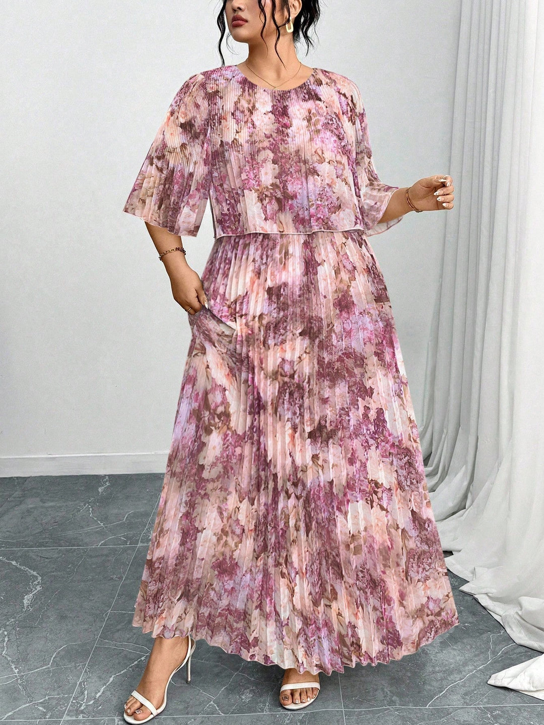 Rochie maxi SHEIN, mix culori
