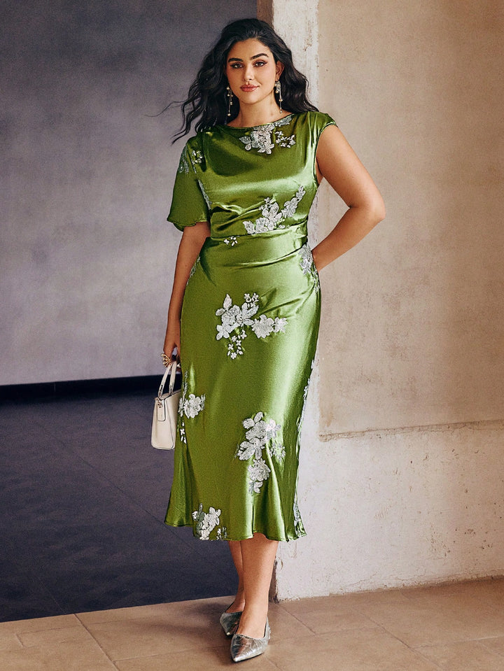 Rochie midi SHEIN, verde