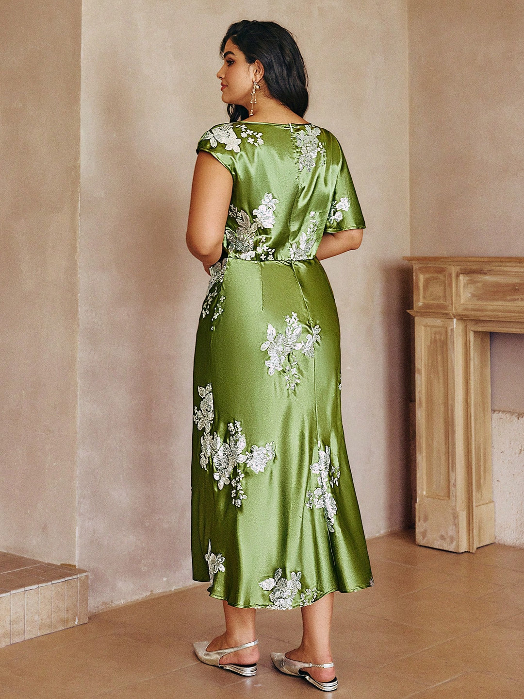 Rochie midi SHEIN, verde