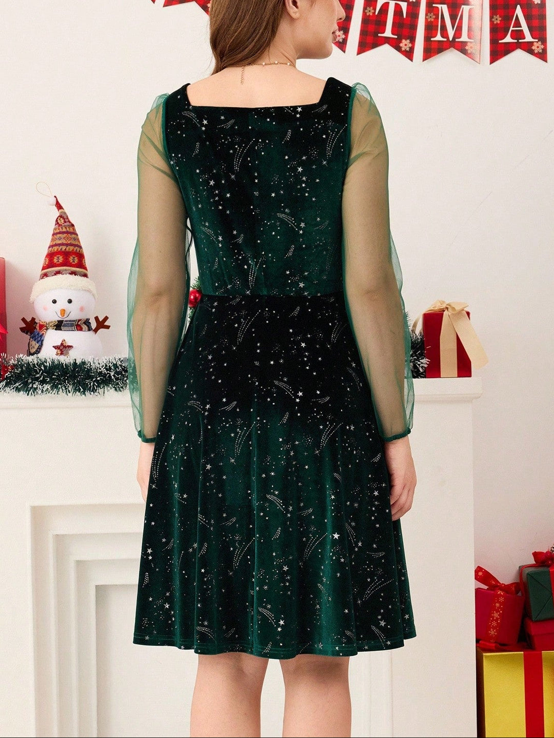 Rochie mini Shein, verde