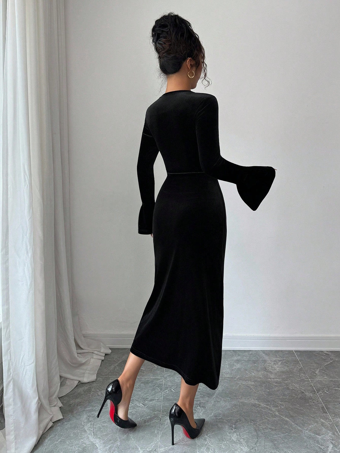 Rochie midi SHEIN, negru