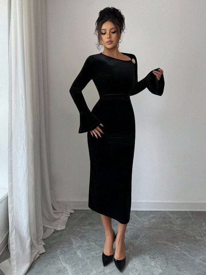 Rochie midi SHEIN, negru